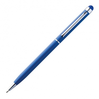 Logo trade advertising products picture of: Ball pen with touch pen 'New Orleans'  color blue