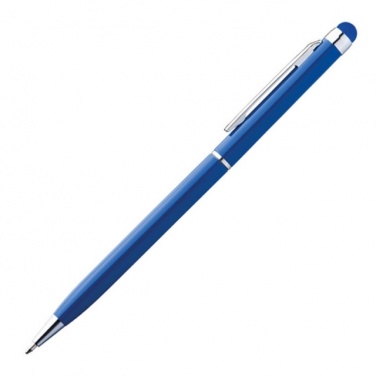 Logotrade promotional giveaway image of: Ball pen with touch pen 'New Orleans'  color blue