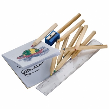 Logotrade promotional items photo of: Drawing set for kids 'Little Picasso',  color brown