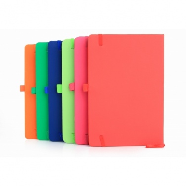 Logo trade promotional giveaways image of: A5 note book 'Kiel'  color orange