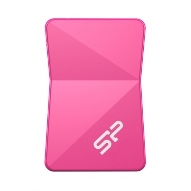 Logo trade promotional giveaways picture of: Women USB stick pink Silicon Power Touch T08 16GB