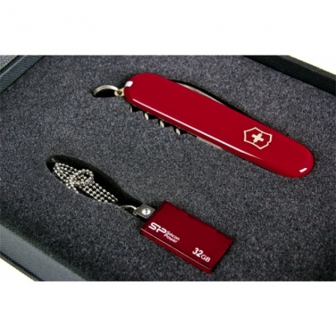 Logotrade promotional giveaway image of: Giftset in red colour  8GB	color red