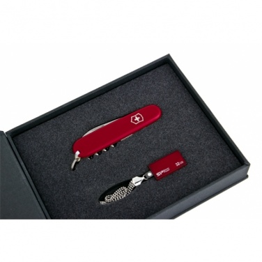 Logo trade promotional giveaways image of: Giftset in red colour  8GB	color red