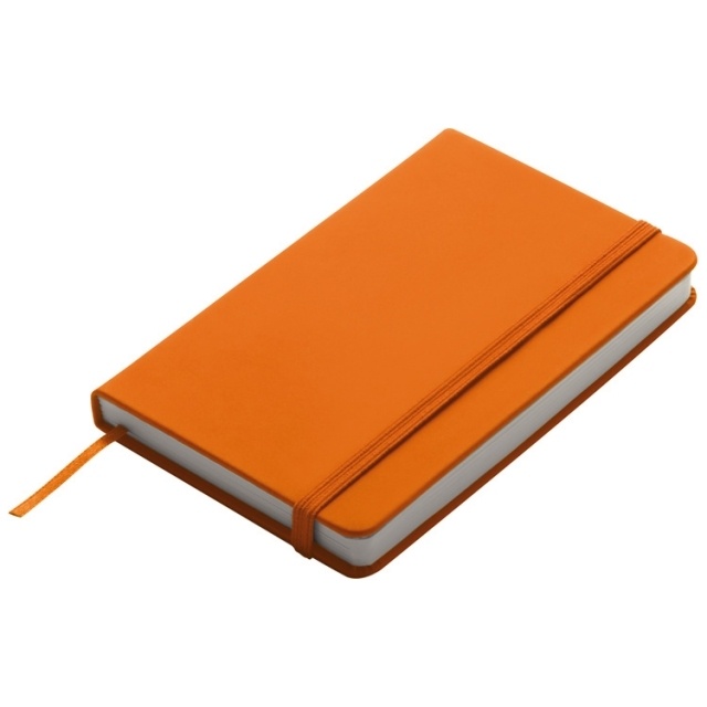 Logo trade corporate gifts image of: Notebook A6 Lübeck, orange