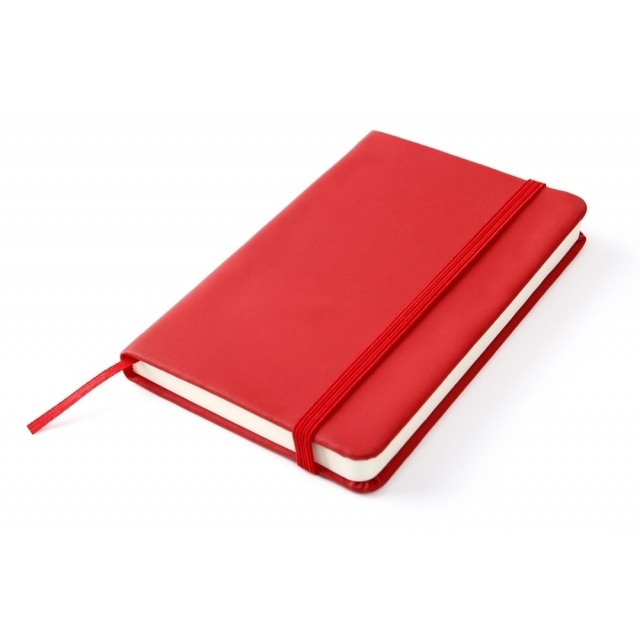 Logo trade promotional giveaway photo of: Notebook A6 Lübeck, red