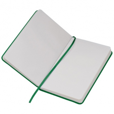 Logo trade corporate gifts image of: Notebook A6 Lübeck, green