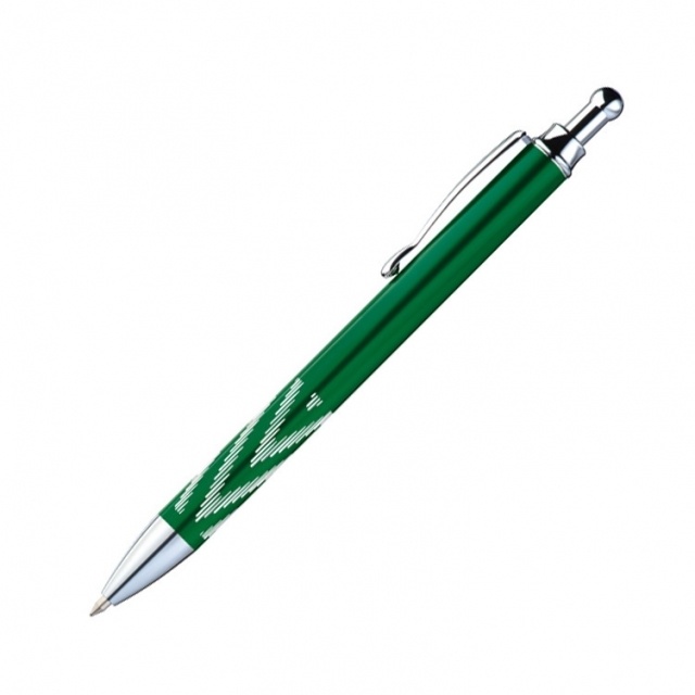 Logo trade promotional items picture of: Metal ball pen 'Kade'  color green