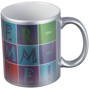 Logotrade promotional gift image of: Sublimation mug Alhambra, metallic silver