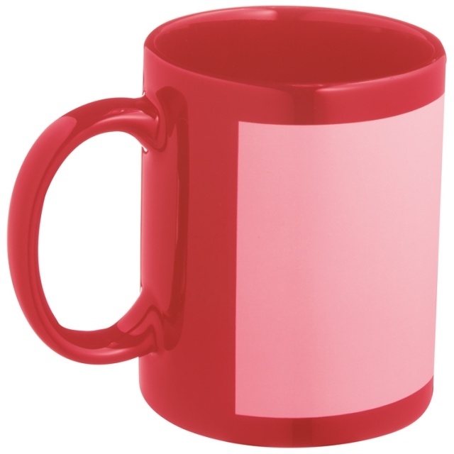 Logotrade corporate gift image of: Ceramic sublimation mug Montevideo, red