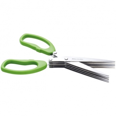 Logo trade promotional gift photo of: Chive scissors 'Bilbao'  color light green