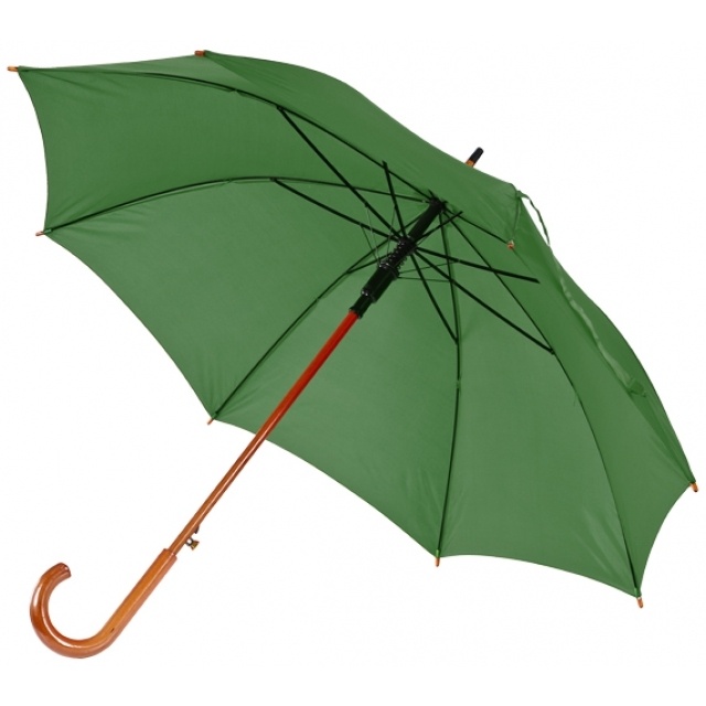 Logotrade promotional item picture of: Wooden automatic umbrella NANCY  color dark green