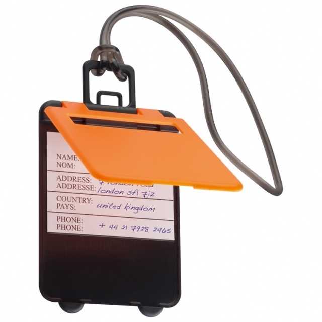 Logotrade promotional merchandise photo of: Luggage tag 'Kemer'  color orange