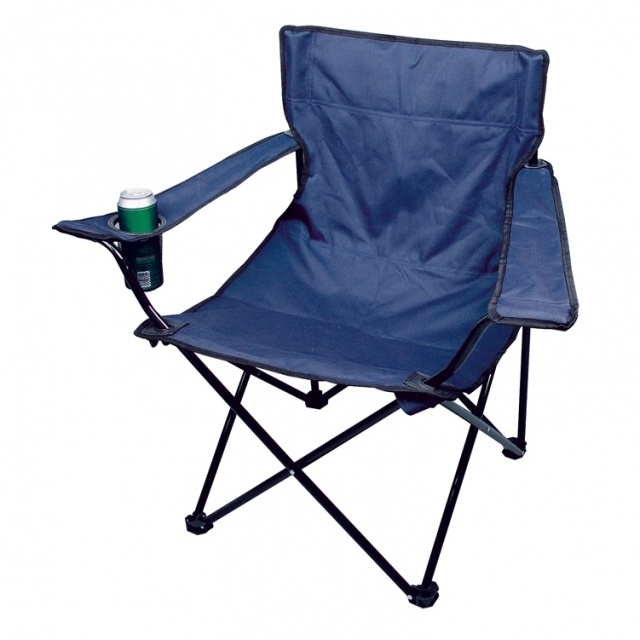 Logotrade promotional giveaway image of: Foldable chair 'Yosemite'  color navy