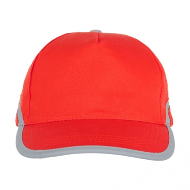 Logo trade promotional merchandise image of: 5-panel reflective cap 'Dallas'  color red