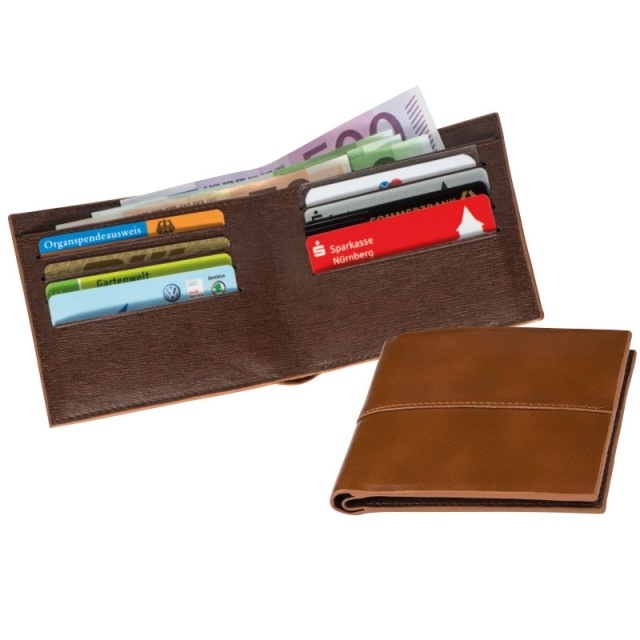 Logo trade advertising products picture of: Mens wallet Glendale, brown