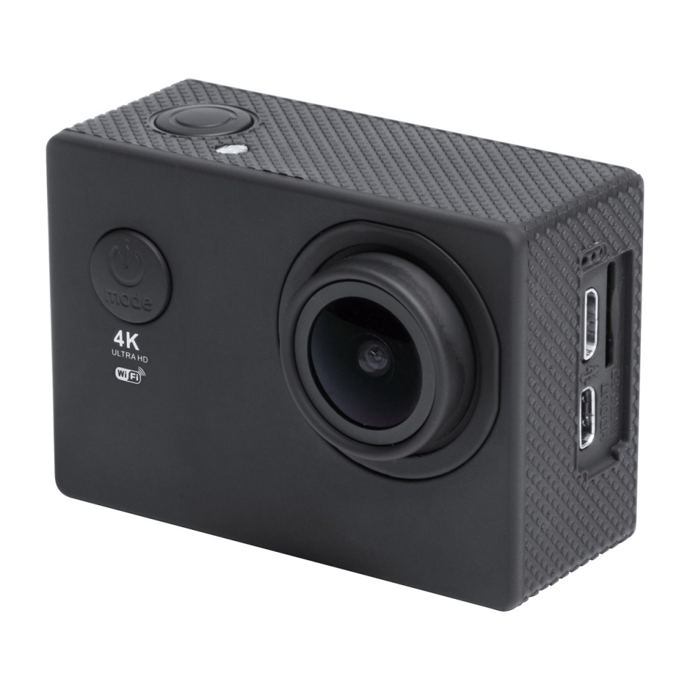 Logotrade promotional giveaway picture of: Action camera 4K plastic black