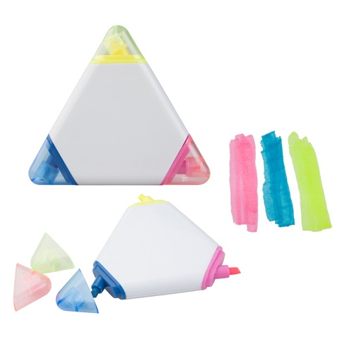 Logo trade business gift photo of: Highlighter, triangular