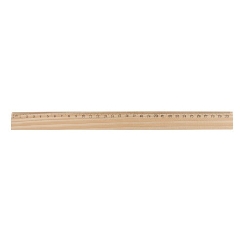 Logo trade promotional item photo of: Wooden ruler, 30 cm