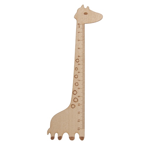 Logotrade corporate gift picture of: Wooden ruler Giraff, 13 cm