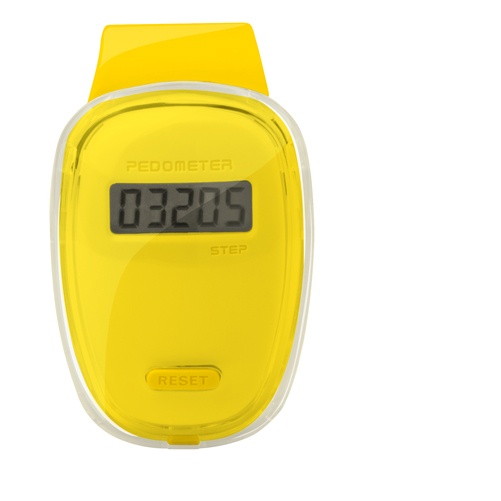 Logo trade promotional giveaway photo of: pedometer yellow