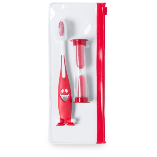 Logo trade advertising product photo of: toothbrush set AP741956-05 red