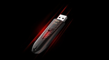 Logotrade promotional merchandise image of: Pendrive Silicon Power Blaze B25, black