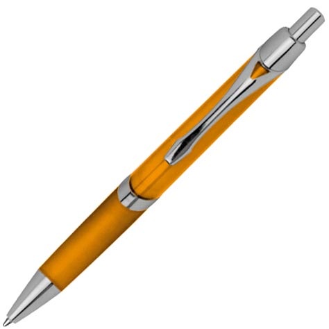 Logo trade corporate gift photo of: Plastic ball pen 'Los Angeles', orange