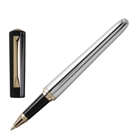 Logo trade advertising products picture of: Rollerball pen Triptyque Tricolor black, Black