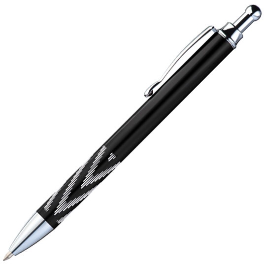 Logo trade promotional products image of: Metal ball pen 'Kade' black