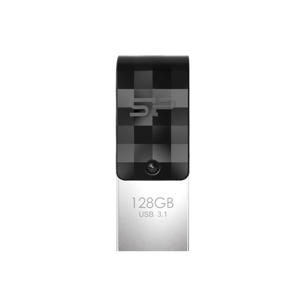 Logo trade business gifts image of: Pendrive Silicon Power Mobile C31 128GB, black