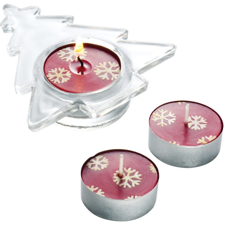 Logo trade promotional products picture of: Christmas candle set TUMBA, red