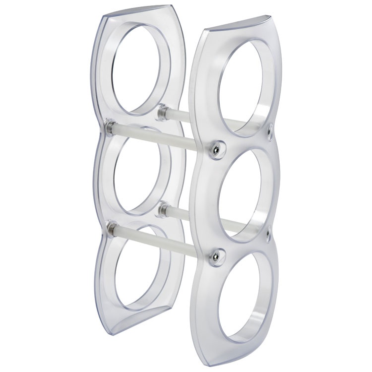 Logotrade promotional item picture of: Plastic wine rack  MONTEGO BAY, white