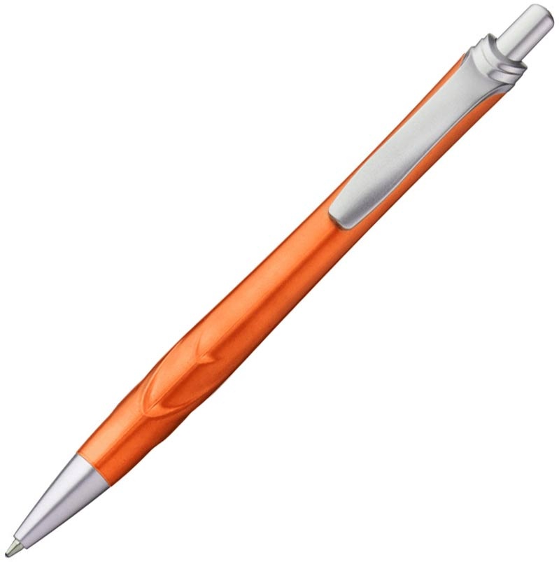 Logo trade advertising products image of: Plastic ball pen 'ans', orange