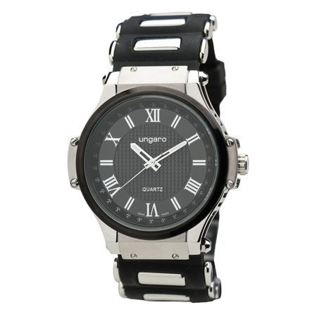 Logo trade promotional giveaways image of: Watch Angelo classic, black