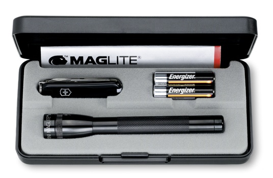 Logotrade promotional giveaway image of: Mini Maglite Set AAA LED, black