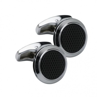 Logotrade corporate gift image of: Cufflinks Rhombe, black