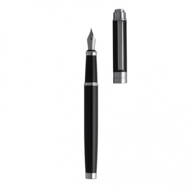 Logo trade corporate gifts image of: Fountain pen Scribal Black