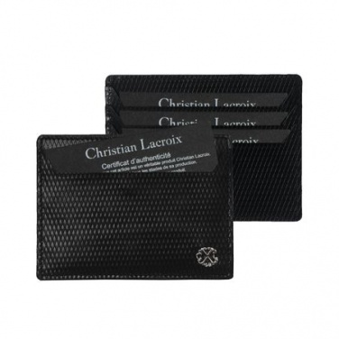 Logotrade promotional item image of: Card holder Rhombe, black