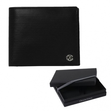 Logo trade promotional gifts image of: Money wallet Rhombe, black