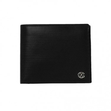 Logo trade promotional merchandise picture of: Money wallet Rhombe, black