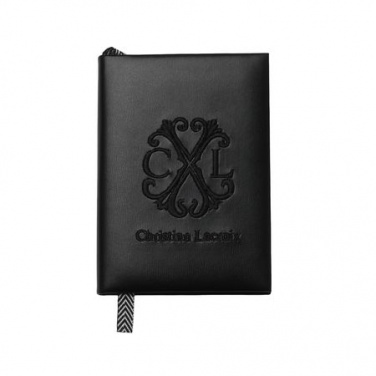 Logotrade promotional giveaway image of: Note pad A6 Logotype, black