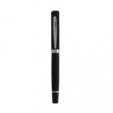 Logo trade promotional giveaways image of: Rollerball pen Soft, black