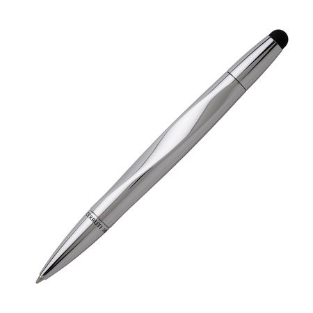 Logotrade advertising product picture of: Ballpoint pen Torsion Pad Chrome, grey