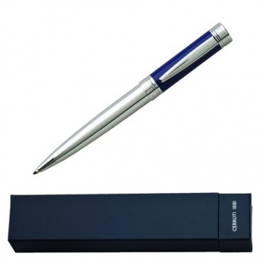 Logo trade advertising product photo of: Ballpoint pen Zoom Azur, blue