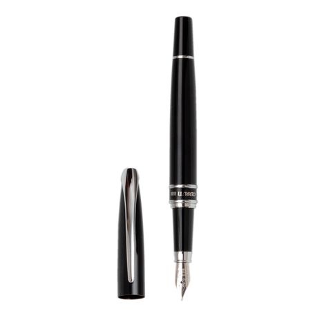 Logotrade advertising product picture of: Fountain pen Silver Clip, black