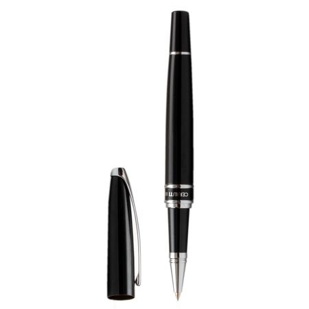 Logotrade promotional item picture of: Rollerball pen Silver Clip, black