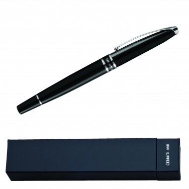 Logo trade promotional merchandise image of: Rollerball pen Silver Clip, black