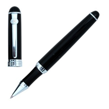 Logo trade promotional merchandise image of: Rollerball pen West, black