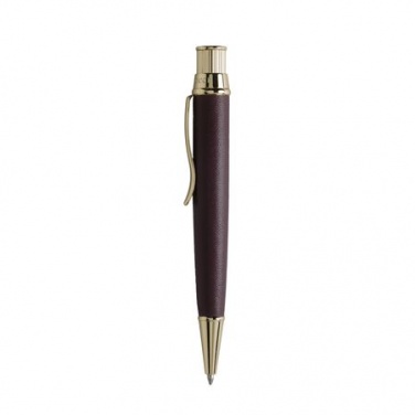 Logo trade business gifts image of: Ballpoint pen Evidence Leather Burgundy