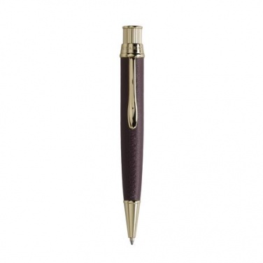 Logo trade advertising products image of: Ballpoint pen Evidence Leather Burgundy